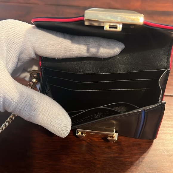 🏆MICHAEL KORS Whitney Small Rainbow Quilted Leather Chain Wallet - Picture 12 of 13